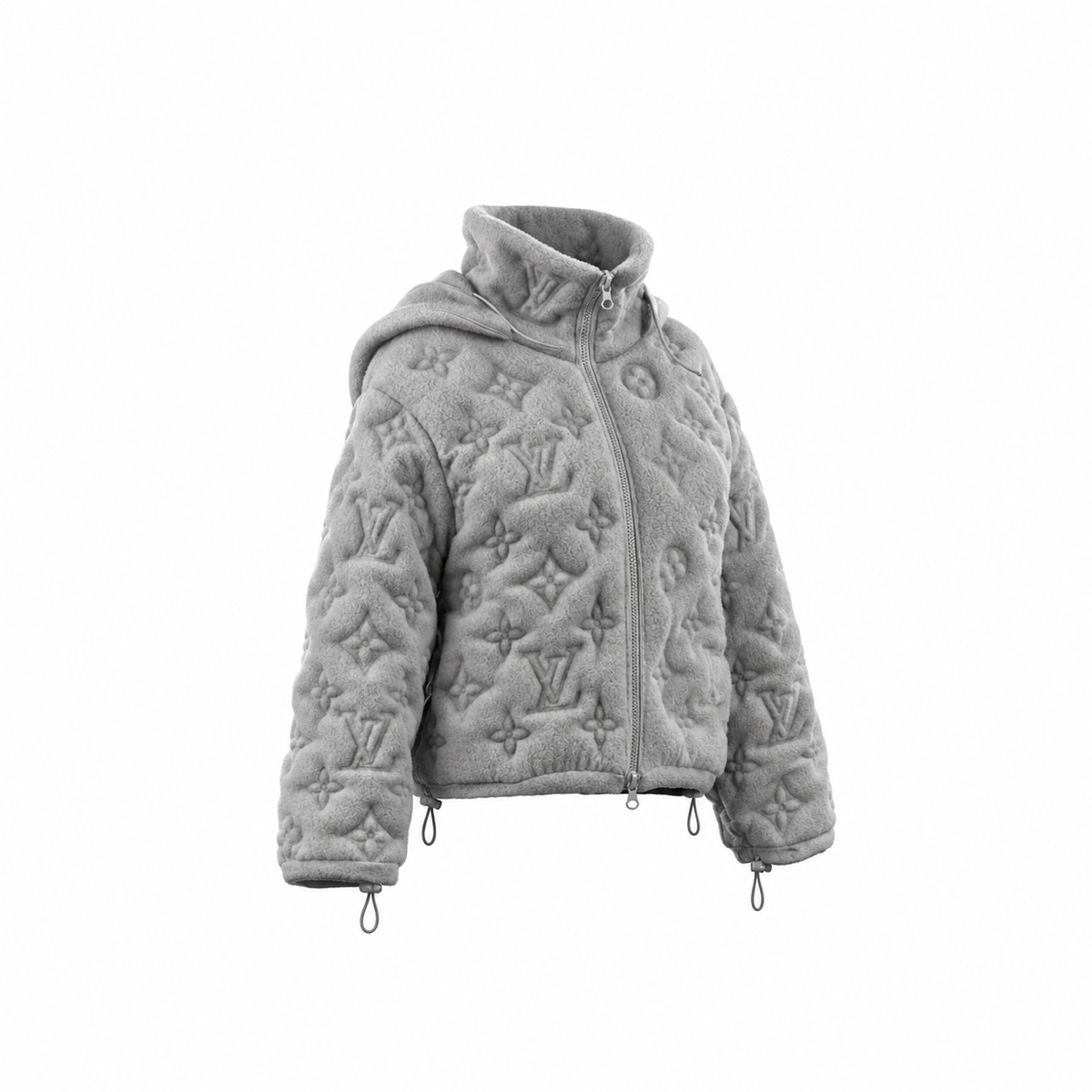 Grey Monogram Puffer Jacket LV