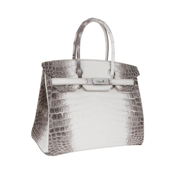 HB 30 Bag Diamond Himalaya Blanc Matte Niloticus Crocodile
